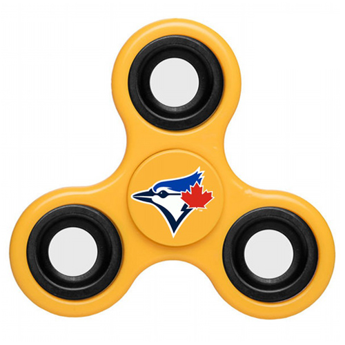 MLB Toronto Blue Jays 3 Way Fidget Spinner D37 - Yellow - Click Image to Close